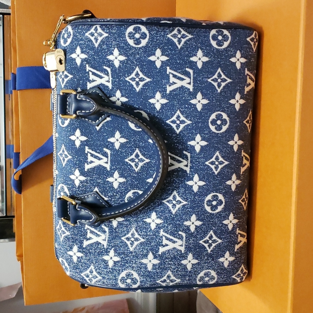 Denim bag vuitton 25